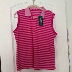 Vineyard Vines Pink and Magenta Striped Kids Polo